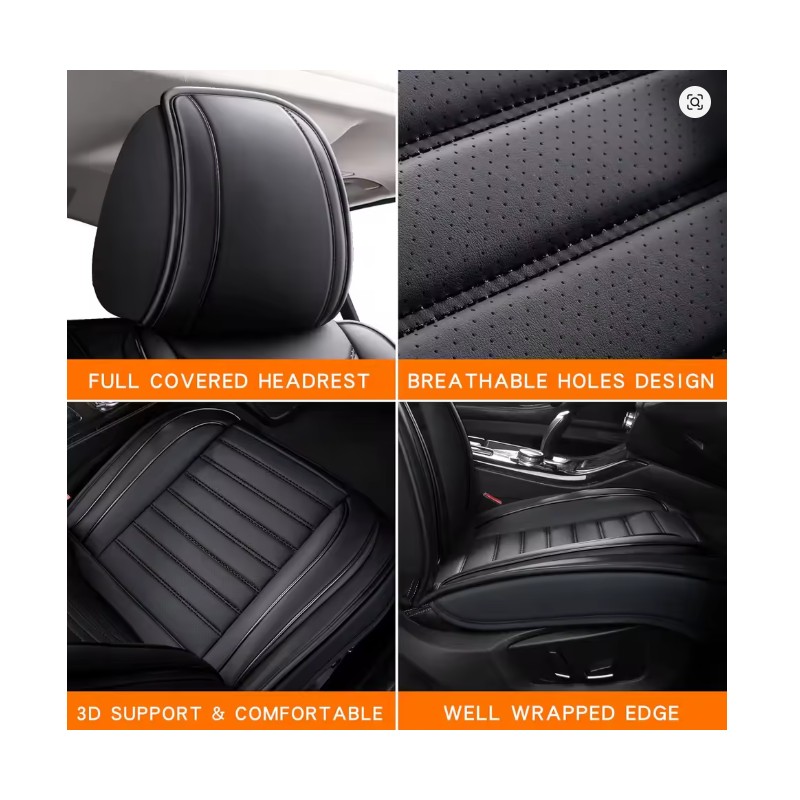 Toolzia PU Leather Car Seat Covers - Universal 5-Seat Full