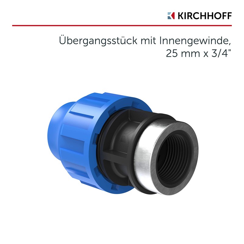 Transition piece 25 mm3/4 'IG PP Plastic Cold Water