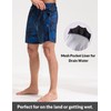 baleaf Swim Shorts Men with Zip Pockets Rash Guard Swimming