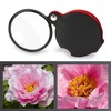 Magnifying Glass, Pocket Folding Loupe with Protective Leather Case 6X