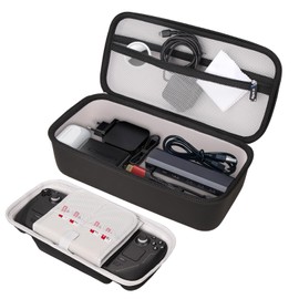 Carrying Travel Case for Steam Deck/ Steam Deck OLED, Protective Storage Hard Case Compatible with Steamdeck/ Valve Steam Deck Accessories Portable Bag Shell, Large Capacity, Case Only(Black)