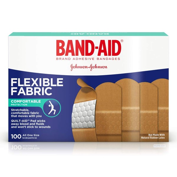 BAND-AID Flexible Fabric All One Size Adhesive Bandages 100 Each (Pack of 5)