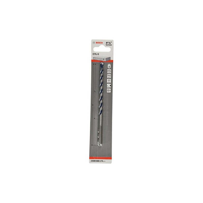 Broca CYL-5 Ø1/4" X 4" X 6" Concreto y piedra