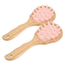 FOMIYES 2pcs Handle Scalp Massaging Brush for Women Soft Bristles Hair Brush for Wet and Dry Hair Scalp Cleaning and Relaxing Massage Care