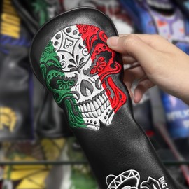 Big Crazy Golf Club Covers, Funny Golf Head Covers, Driver Headcover, Hybrid Headcover, Fairway Woods Head Covers, Putter Cover, Golf Gift Accessories for Men, Day of The Dead Skull Skeleton Design