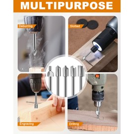 KeeTidy Wood Carving Bits Set Compatible with Dremel, 20Pcs 1/8"(3 mm) Shank Different Types Rotary Router Engraving Bits for DIY Woodworking, Carving, Drilling, Engraving, Trimming