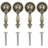 Cosmos 4 Pieces Antique Style Bronze Metal Drawer Tear Drop