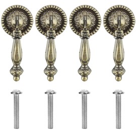 Cosmos 4 Pieces Antique Style Bronze Metal Drawer Tear Drop Cabinet Decorative Pull Handle Knob