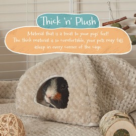 Kavee Homely Fleece Hidey House for Guinea Pigs (Daisy) | Cosy Fleece Hideaway for Guinea Pigs to Rest & Hide | Critical for Animal Wellbeing | With Removable Pee Pad | Machine Washable