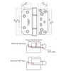 Nico Loadpro 3D Upvc Composite Butt Type Door Hinge White