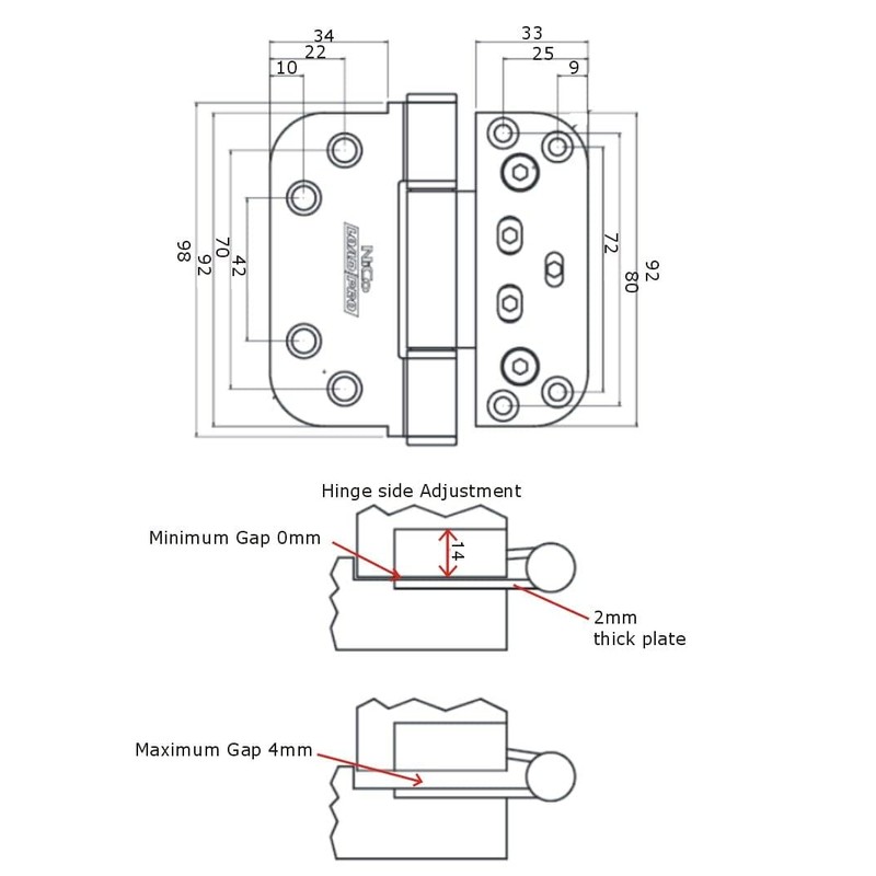 Nico Loadpro 3D Upvc Composite Butt Type Door Hinge White