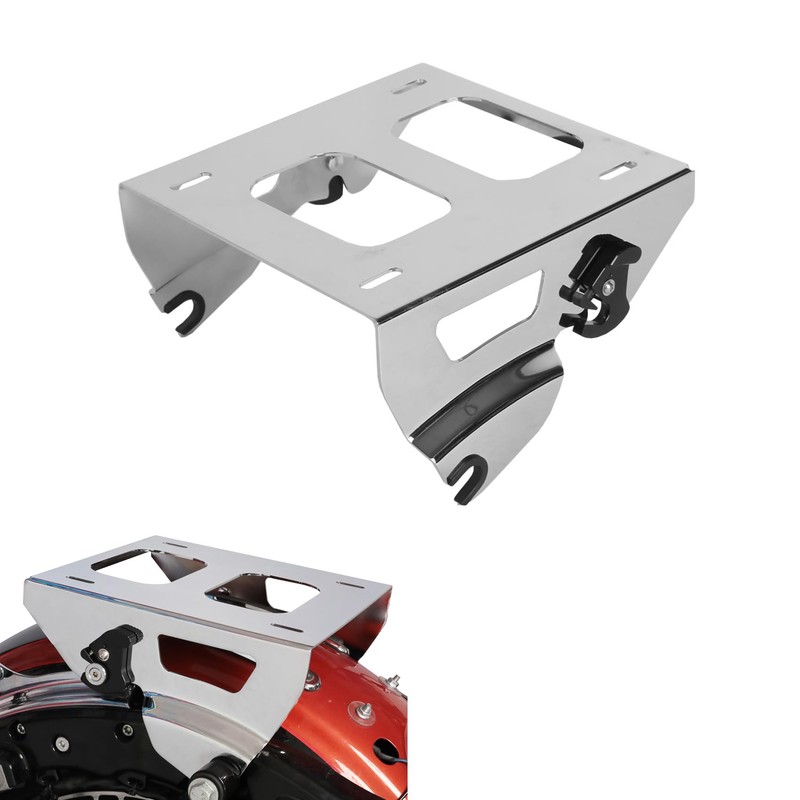 TCMT Chrome Solo Rack w/Docking Hardware Kit Fit For Harley