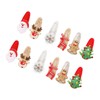 WOONEKY 12pcs Christmas Hair Clips Glitter Antler Tree Designs Festive