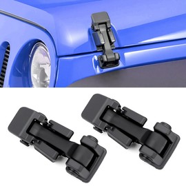 Hood Latch for Jeep, Hood Catch for Jeep Wrangler, Hood Latches Compatible with Jeep Wrangler Jk/JKU 2007-2018, Black,1Pair.