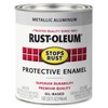 Rust-Oleum Stops Rust Metallic Aluminum Oil-Based Industrial Enamel Paint Quart