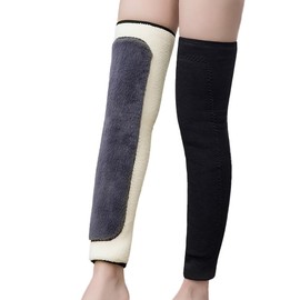 ITODA Cashmere Leg Warmers Winter Thermal Knee Brace Antiskid Elastic Warm Knee Pads Thicken Leg Sleeves Support Protector for Women Men Ski Cycling Running Yoga Arthritis