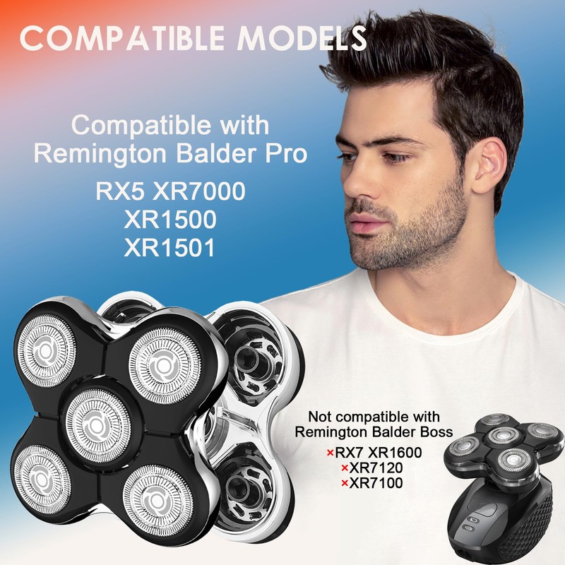 3PACK XR7000 Balder Pro Replacement Head Compatible with Remington Balder