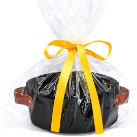 ABenkle Small Storage Basket, Mini Cotton Rope Storage Bin, Cute Tiny Shelf Baskets, Boho Decorative Toy Organizer for Nursery, Spa, Empty Gift Basket with Gift Bags and Ribbon - Black