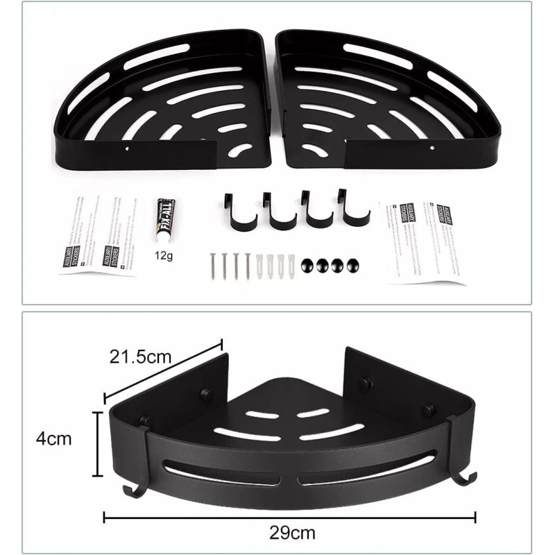 MARZSEFLO 2 Piezas Estante Para Baño Esquinero Regadera Cocina
