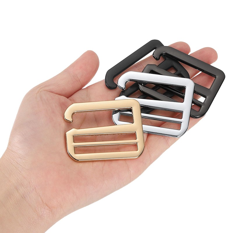 sourcing map 4Pcs 38mm/1.5" Metal G-Hook Webbing Buckles Adjustable Flat