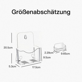 ORARTMM Pack of 2 Acrylic Flyer Stands with Business Card Holder, Transparent Flyer Holder for Brochures, Brochures and Advertising, Flyer Stand and Brochure Holder for Table or Counter