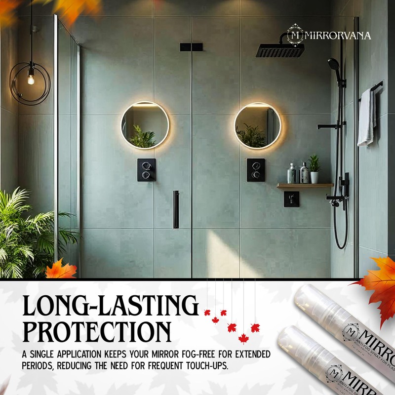 MIRRORVANA Anti Fog Spray for Shower Mirror (1 Bottle) -