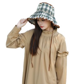 YOUHA Women's Straw Hat, Straw Hat, Spring and Summer, Wide Brim, Chin Strap, Small Face Effect, Geometric Pattern, Foldable, For Kids, Adults, UV Protection, Sun Protection, Portable and Convenient