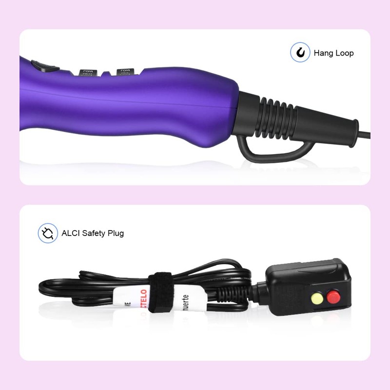 Purple Professional Light Weight Hair Dryer 1875W Tourmaline Ceramic Negative