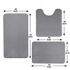 Madeals Memory Foam Bath Mat Set 4 Piece with Toilet
