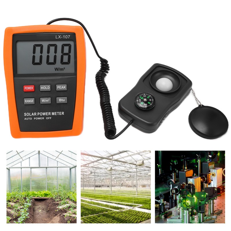 LX‑107 Portable Solar Radiometer Ultraviolet Power Meter with Peak Holding