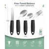 CuraVita Adaptive Utensils Set (4-Piece) – 42° Angled, 3 oz