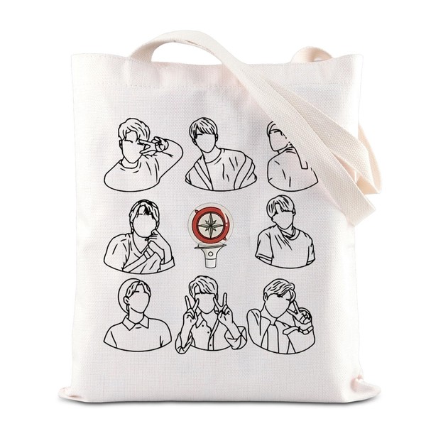Korean Boy Group Merchandise Tote Bag Kpop Music Lovers Shoulder