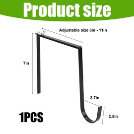 PEUTIER Headstone Wreath Hanger, Adjustable Gravestone Flower Holder Fit for 6-11 Inch Tombstones Stable Stainless Steel Cemetery Wreath Stand for Christmas Memorial Day Easter