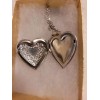 CHMO Locket Necklace Heart Silver Colored Womans with Necklace W/Giftbox