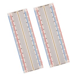 KKHMF 2pcs MB-102 830 Tie Point Breadboard Solderless Breadboard PCB Board Prototype Experiment Board 165x55x10MM