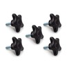 POWERTEC QNB3007 5-Star Stud Knob, 5/16"-18, 5PK
