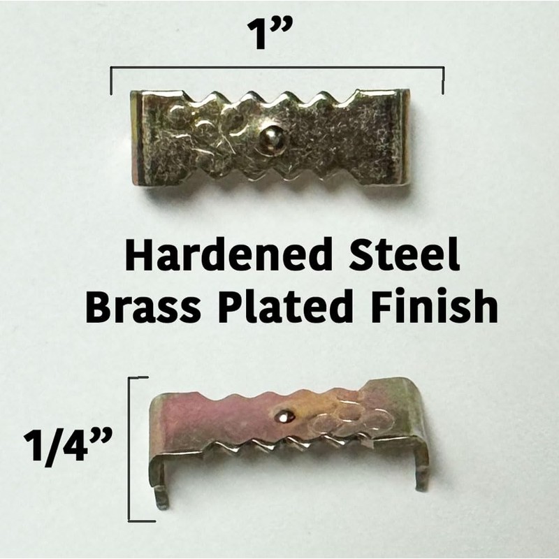 Premium Quality 1" Brass Finish Nailess Sawtooth Hanger - 10