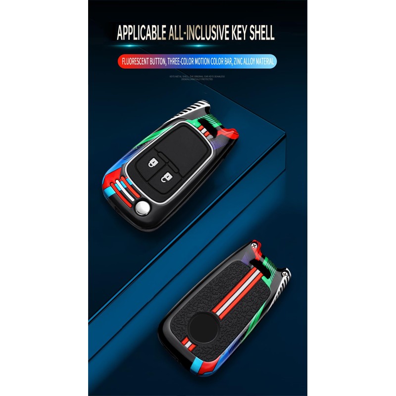 HIBEYO Folding Key Fob Cover Compatible with Buick Encore Fit