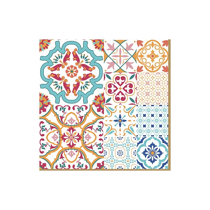 20 Napkins Colourful Tile Pattern Pattern Craft Table Decoration Decoupage