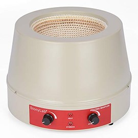 stonylab Heating Mantle, Adjustable Heating and Stirring Electromantles Electrothermal Lab Heating Mantle with Magnetic Stirrer 0-1600 RPM Temperature Control 110V/450℃ 450W - 2000 ml
