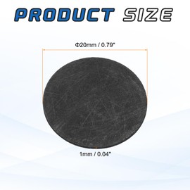 sourcing map Round Graphite Block Disk Ingot High Purity Graphite Electrode Plate Sheet 20x1mm for Melting Casting Electrolysis, Pack of 2
