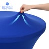 Showgeous 6 Pack Royal Blue Stretch Cocktail Table Covers, 32"x43",
