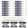 Goture Soft Plastic Baits with Worm Hooks Kit 33pcs, Paddle