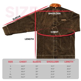 YESWELDER Leather Welding Jacket for Men Women, Heavy Duty welder jacket, Heat Flame Resistant Welding Coat