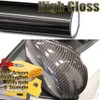 AUTOGOODY 72"x60" HIGH GLOSS 5D Black Carbon Fiber Vinyl Wrap