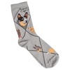 Bulldog Animal Socks On Gray 9-11