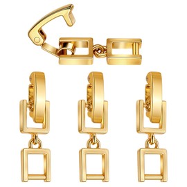 Grevosea 4 Pcs Necklace Extenders for Women, Gold Necklace Extender Bracelet Extender Foldover Extension Jewelry Clasps for Women Necklaces Bracelets Anklets Jewelry Making Repair Kit