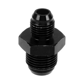 A ABSOPRO Male Flare Reducer Hose Fitting Adapter AN6-AN8 Fuel Line Connector Aluminum Black