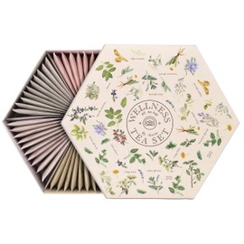 ACORUS | Wellness Tea Set | Natural Assorted Tea Hamper Box Gift Set | Tea Gift Set in the Beautiful Box | 6 Functional Teas | Tea Box For Various Occasions | Large Selection - 60 Tea Bags