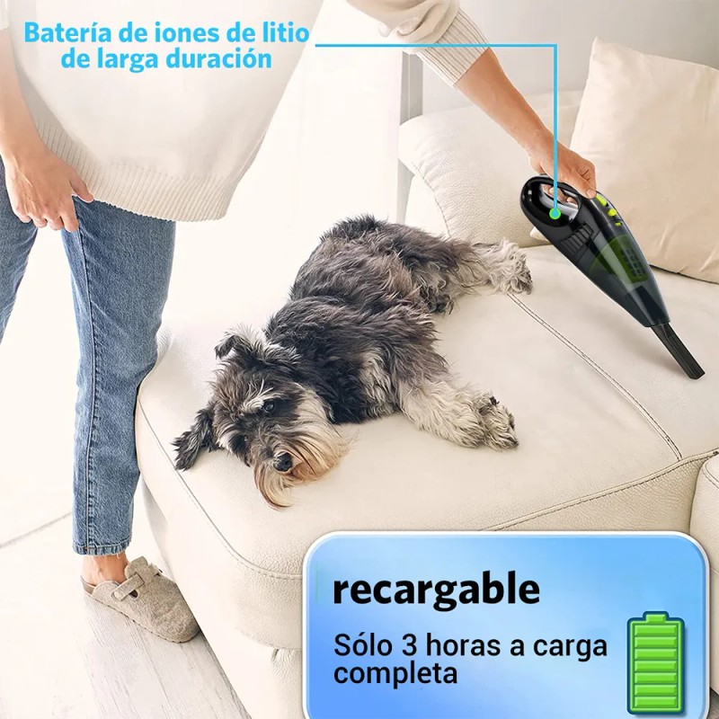 Aspiradora de Mano Inalámbrica Cowin Cleaner Negro 4Kpa para Hogar
